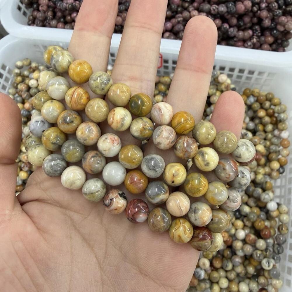 8MM Crazy Lace Agate Bracelet